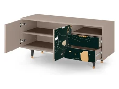 Mueble de TV - 125х56х41 cm - T7 - Space Rocks, Latte Bege