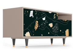 Mueble de TV - 125х56х41 cm - T7 - Space Rocks, Latte Bege