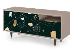 Mueble de TV - 125х56х41 cm - T7 - Space Rocks, Latte Bege