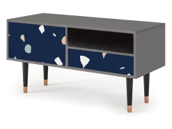 Móvel De Tv* Mueble de TV - 115х59х48 cm - T3 - Space Satellites, Cinza Cinzento