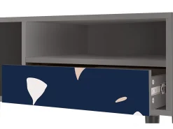 Móvel De Tv* Mueble de TV - 115х59х48 cm - T3 - Space Satellites, Cinza Cinzento