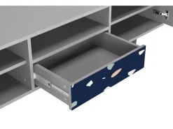 Móvel De Tv| Mueble de TV - 170х59х41 cm - T6 - Space Satellites, Cinza Cinzento