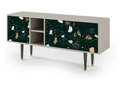 Móvel De Tv| Mueble de TV - 150х69х41 cm - T5 - Space Rocks, Areia Bege