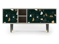 Móvel De Tv| Mueble de TV - 150х69х41 cm - T5 - Space Rocks, Areia Bege
