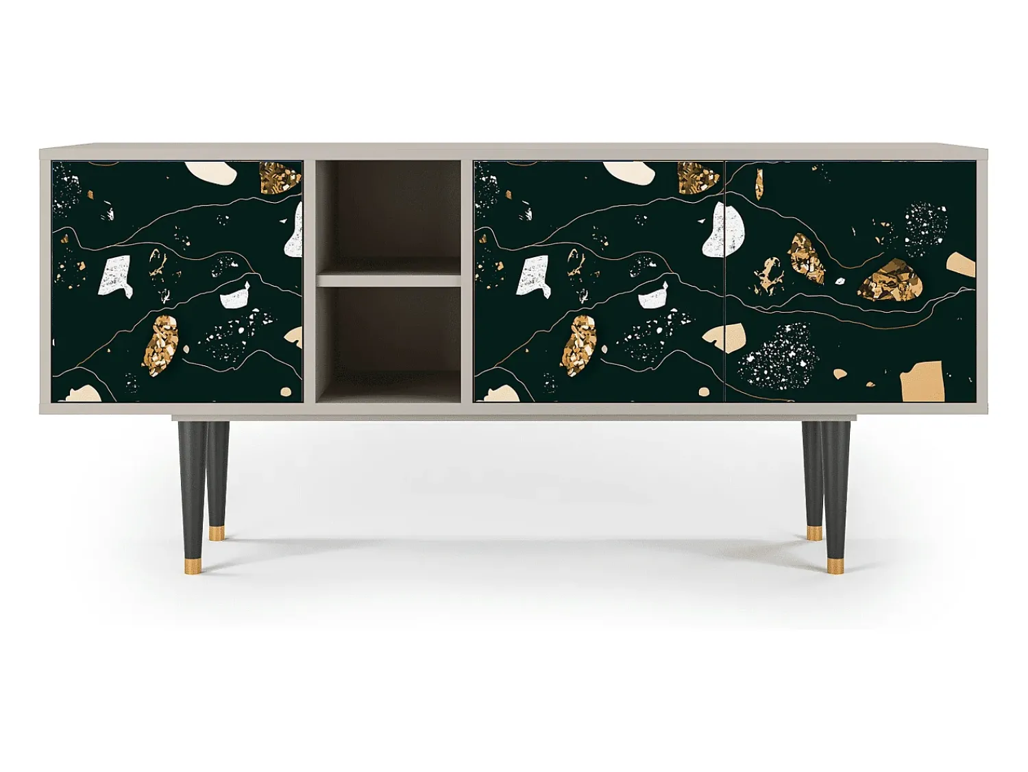 Móvel De Tv| Mueble de TV - 150х69х41 cm - T5 - Space Rocks, Areia Bege