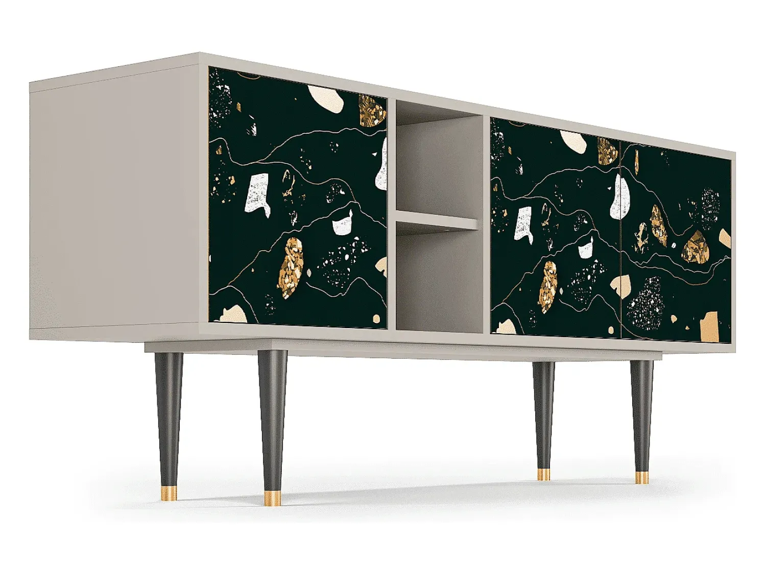 Móvel De Tv| Mueble de TV - 150х69х41 cm - T5 - Space Rocks, Areia Bege