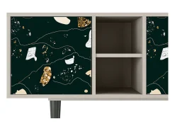 Móvel De Tv| Mueble de TV - 150х69х41 cm - T5 - Space Rocks, Areia Bege