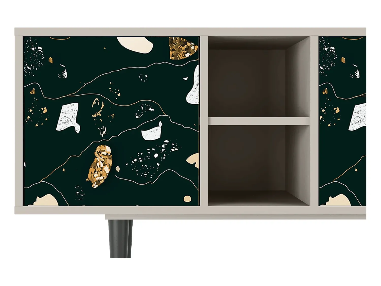 Móvel De Tv| Mueble de TV - 150х69х41 cm - T5 - Space Rocks, Areia Bege