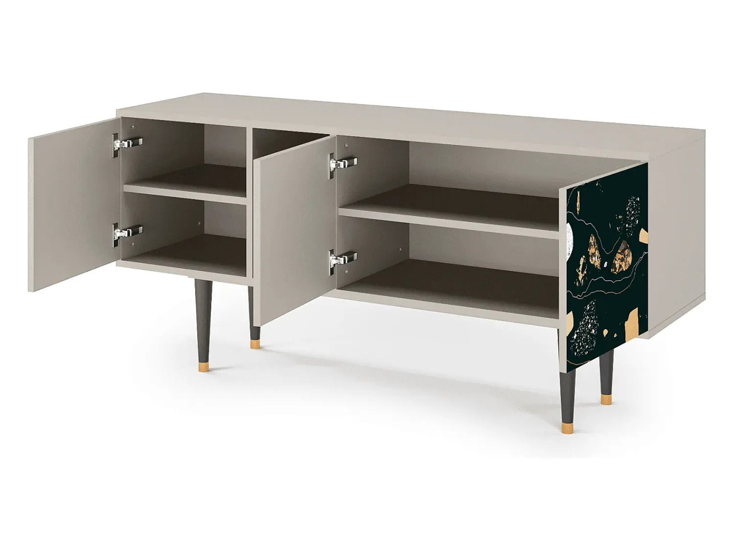 Móvel De Tv| Mueble de TV - 150х69х41 cm - T5 - Space Rocks, Areia Bege