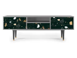 Móvel De Tv* Mueble de TV - 170х59х41 cm - T6 - Space Rocks, Cinza Cinzento