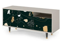 Discount Mueble de TV - 125х56х41 cm - T7 - Space Rocks, Areia Bege