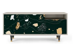 Discount Mueble de TV - 125х56х41 cm - T7 - Space Rocks, Areia Bege