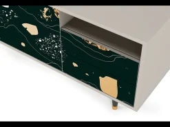 Discount Mueble de TV - 125х56х41 cm - T7 - Space Rocks, Areia Bege