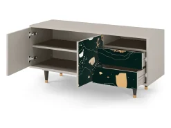 Discount Mueble de TV - 125х56х41 cm - T7 - Space Rocks, Areia Bege