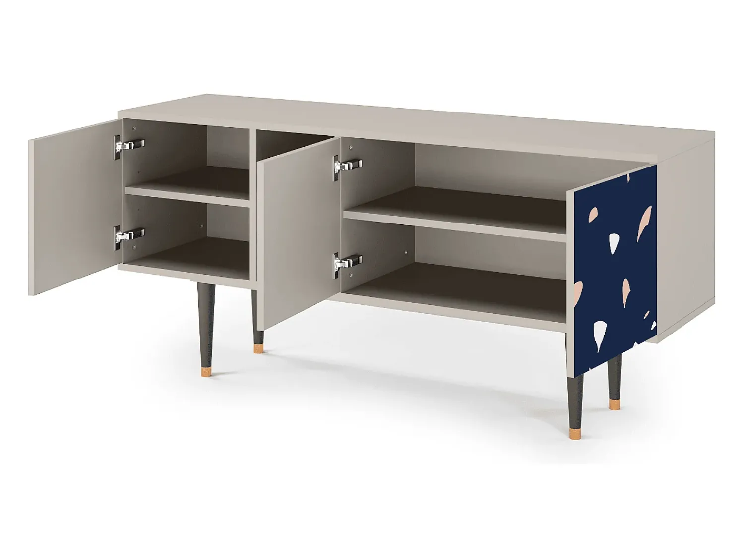Mueble de TV - 150х69х41 cm - T5 - Space Satellites, Areia Bege