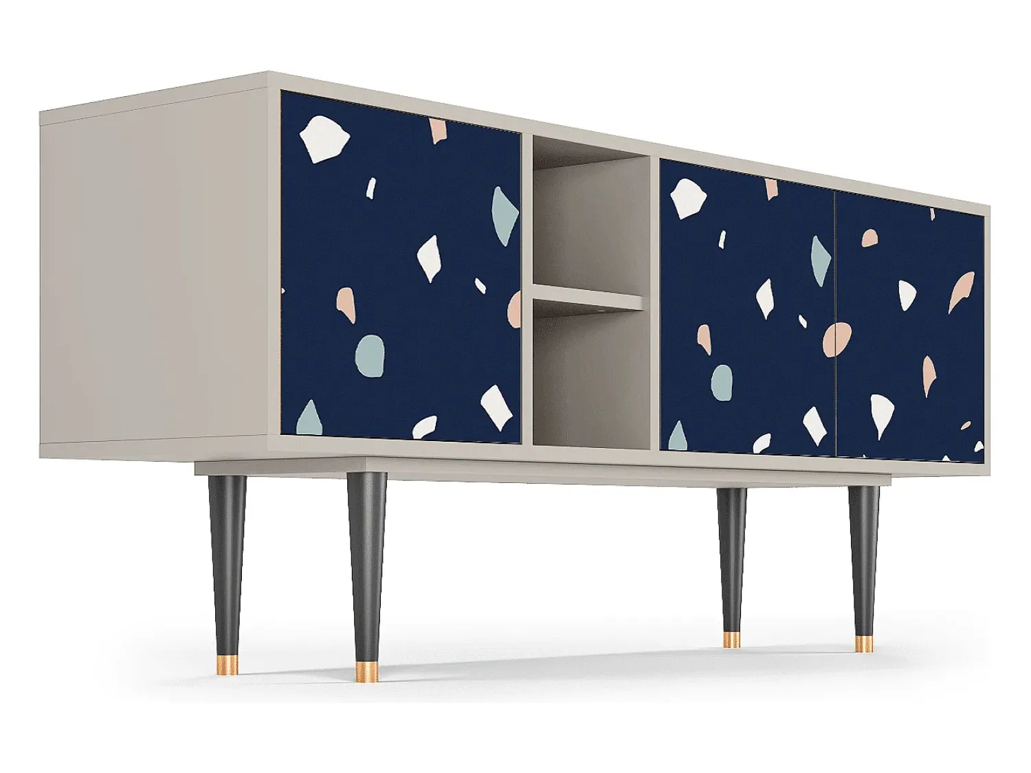 Mueble de TV - 150х69х41 cm - T5 - Space Satellites, Areia Bege