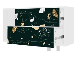 Móvel De Tv| Mueble de TV - 170х69х48 cm - T1 - Space Rocks, Branco Bege