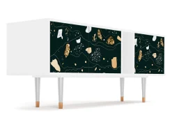 Móvel De Tv| Mueble de TV - 170х69х48 cm - T1 - Space Rocks, Branco Bege