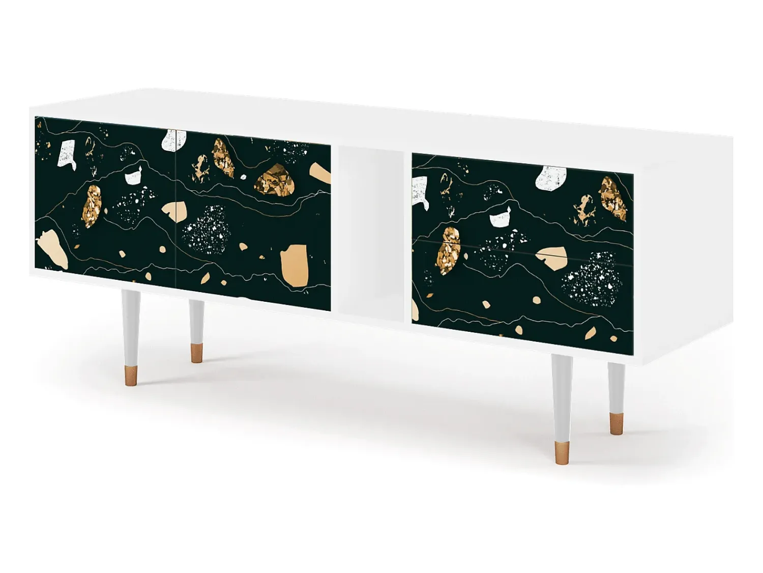 Móvel De Tv| Mueble de TV - 170х69х48 cm - T1 - Space Rocks, Branco Bege