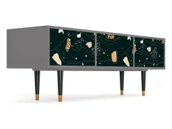 Móvel De Tv| Mueble de TV - 170х59х48 cm - T4 - Space Rocks, Cinza Cinzento
