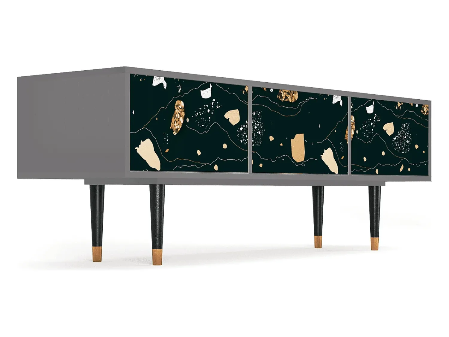 Móvel De Tv| Mueble de TV - 170х59х48 cm - T4 - Space Rocks, Cinza Cinzento