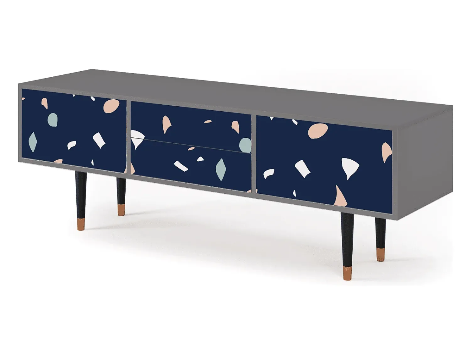Discount Mueble de TV - 170х59х48 cm - T4 - Space Satellites, Cinza Cinzento