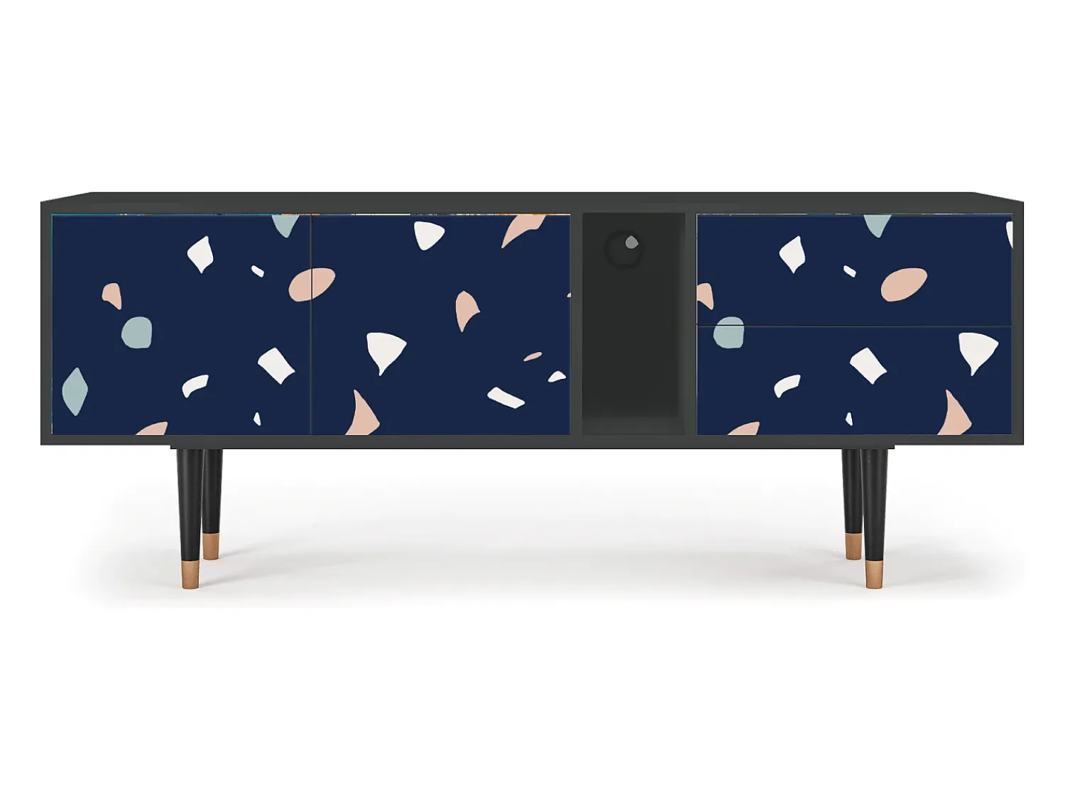 Móvel De Tv| Mueble de TV - 170х69х48 cm - T1 - Space Satellites, Antracite Cinza antracite