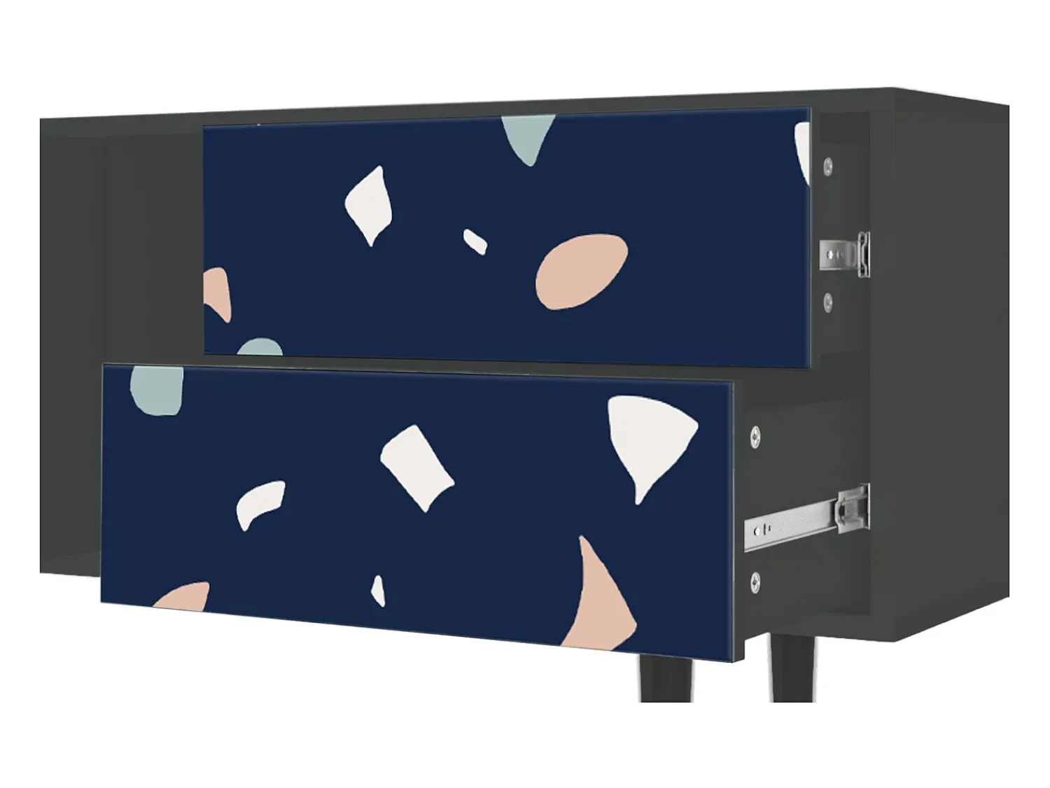 Móvel De Tv| Mueble de TV - 170х69х48 cm - T1 - Space Satellites, Antracite Cinza antracite