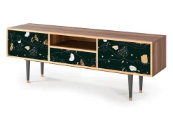 Móvel De Tv* Mueble de TV - 170х59х41 cm - T6 - Space Rocks, Nogueira Castanho
