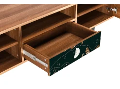 Móvel De Tv* Mueble de TV - 170х59х41 cm - T6 - Space Rocks, Nogueira Castanho