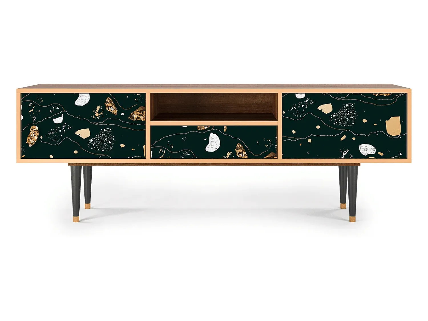 Móvel De Tv* Mueble de TV - 170х59х41 cm - T6 - Space Rocks, Nogueira Castanho