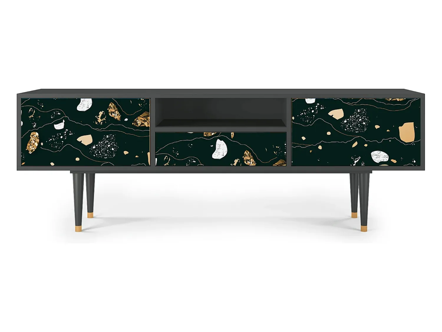 Mueble de TV - 170х59х41 cm - T6 - Space Rocks, Antracite^ Móvel De Tv