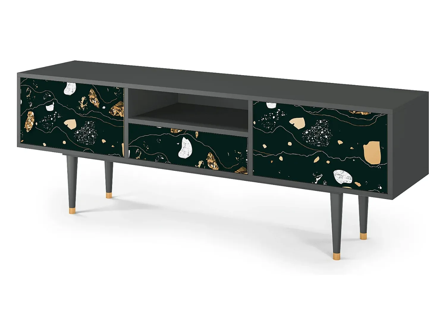Mueble de TV - 170х59х41 cm - T6 - Space Rocks, Antracite^ Móvel De Tv