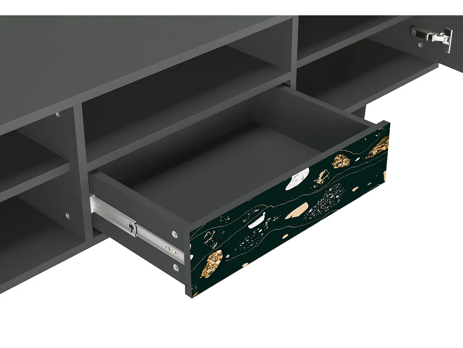 Mueble de TV - 170х59х41 cm - T6 - Space Rocks, Antracite^ Móvel De Tv