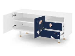 Mueble de TV - 125х56х41 cm - T7 - Space Satellites, Branco^ Móvel De Tv