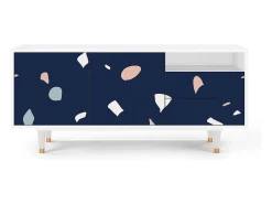 Mueble de TV - 125х56х41 cm - T7 - Space Satellites, Branco^ Móvel De Tv