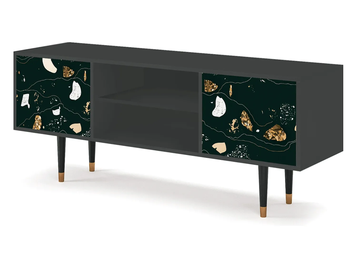 New Mueble de TV - 170х69х48 cm - T2 - Space Rocks, Antracite Cinza antracite