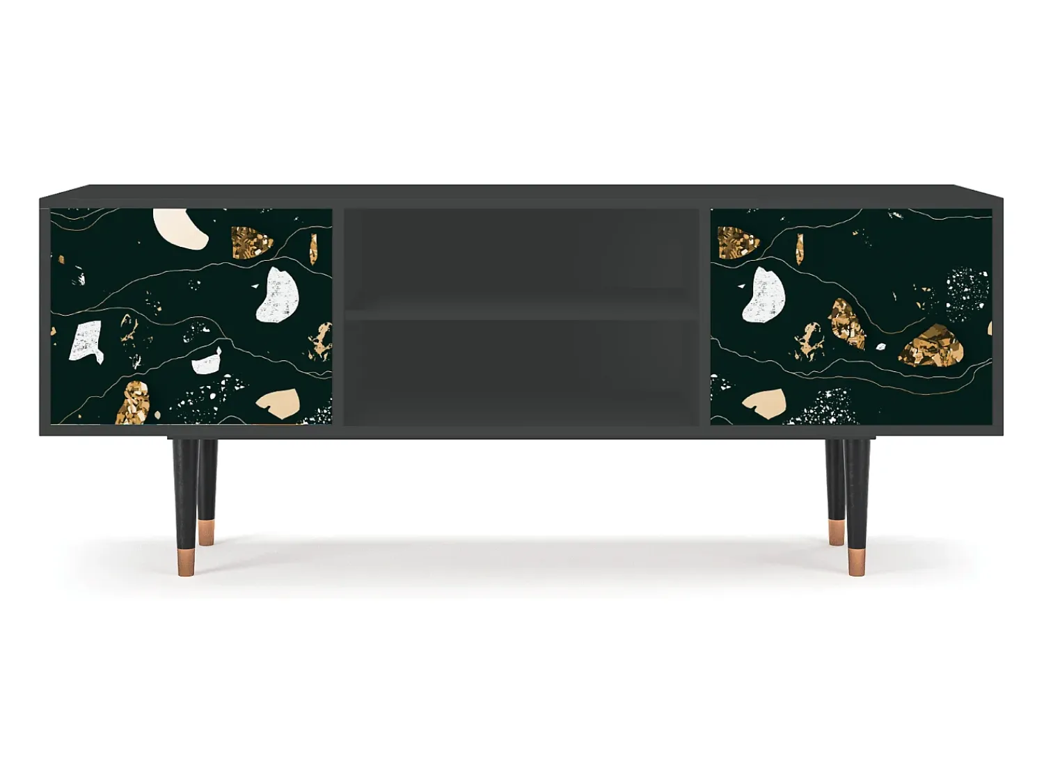 New Mueble de TV - 170х69х48 cm - T2 - Space Rocks, Antracite Cinza antracite