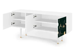 Móvel De Tv* Mueble de TV - 150х69х41 cm - T5 - Space Rocks, Branco Bege
