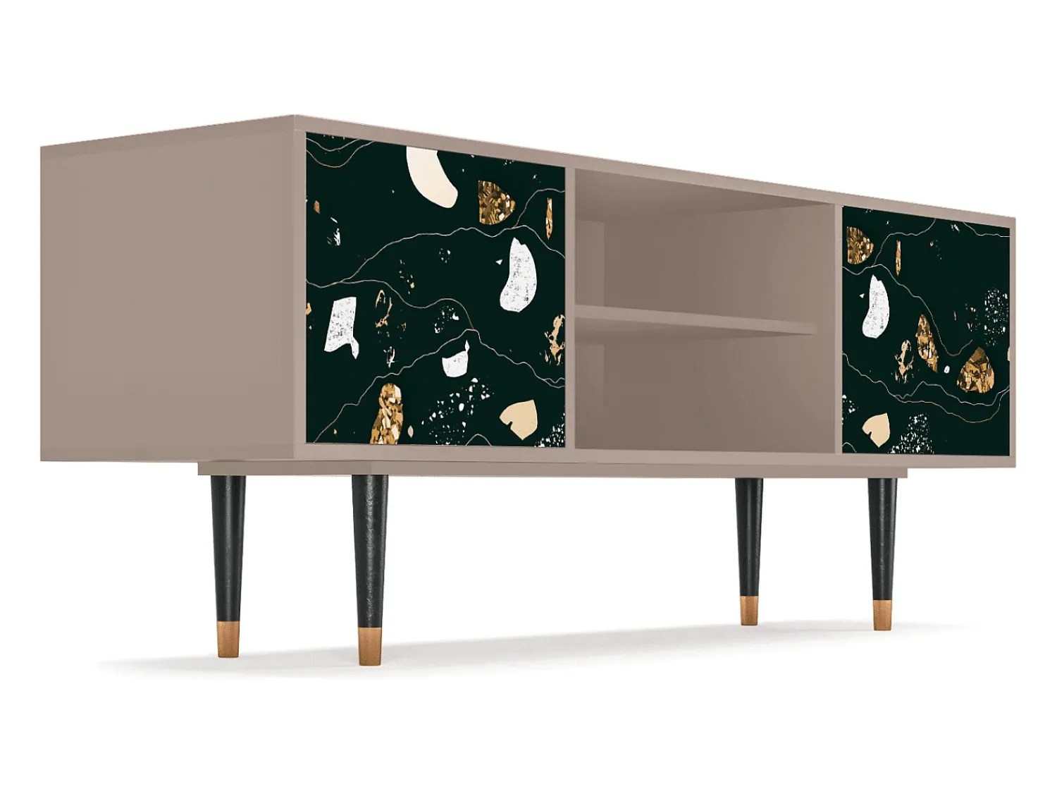 Móvel De Tv| Mueble de TV - 170х69х48 cm - T2 - Space Rocks, Latte Bege