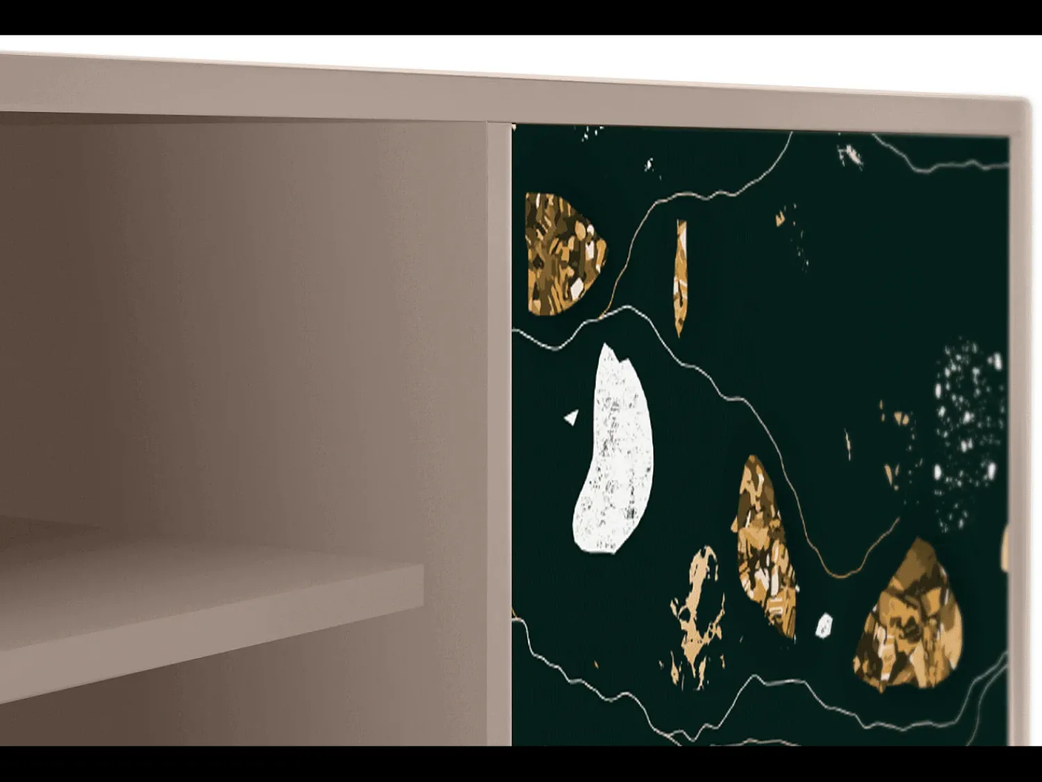 Móvel De Tv| Mueble de TV - 170х69х48 cm - T2 - Space Rocks, Latte Bege
