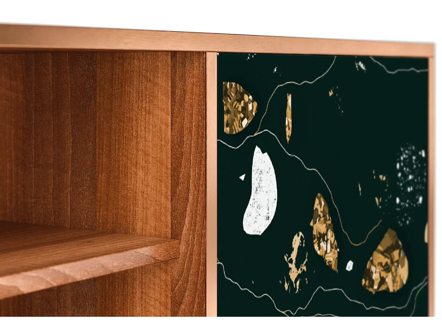 Móvel De Tv* Mueble de TV - 170х69х48 cm - T2 - Space Rocks, Nogueira Castanho