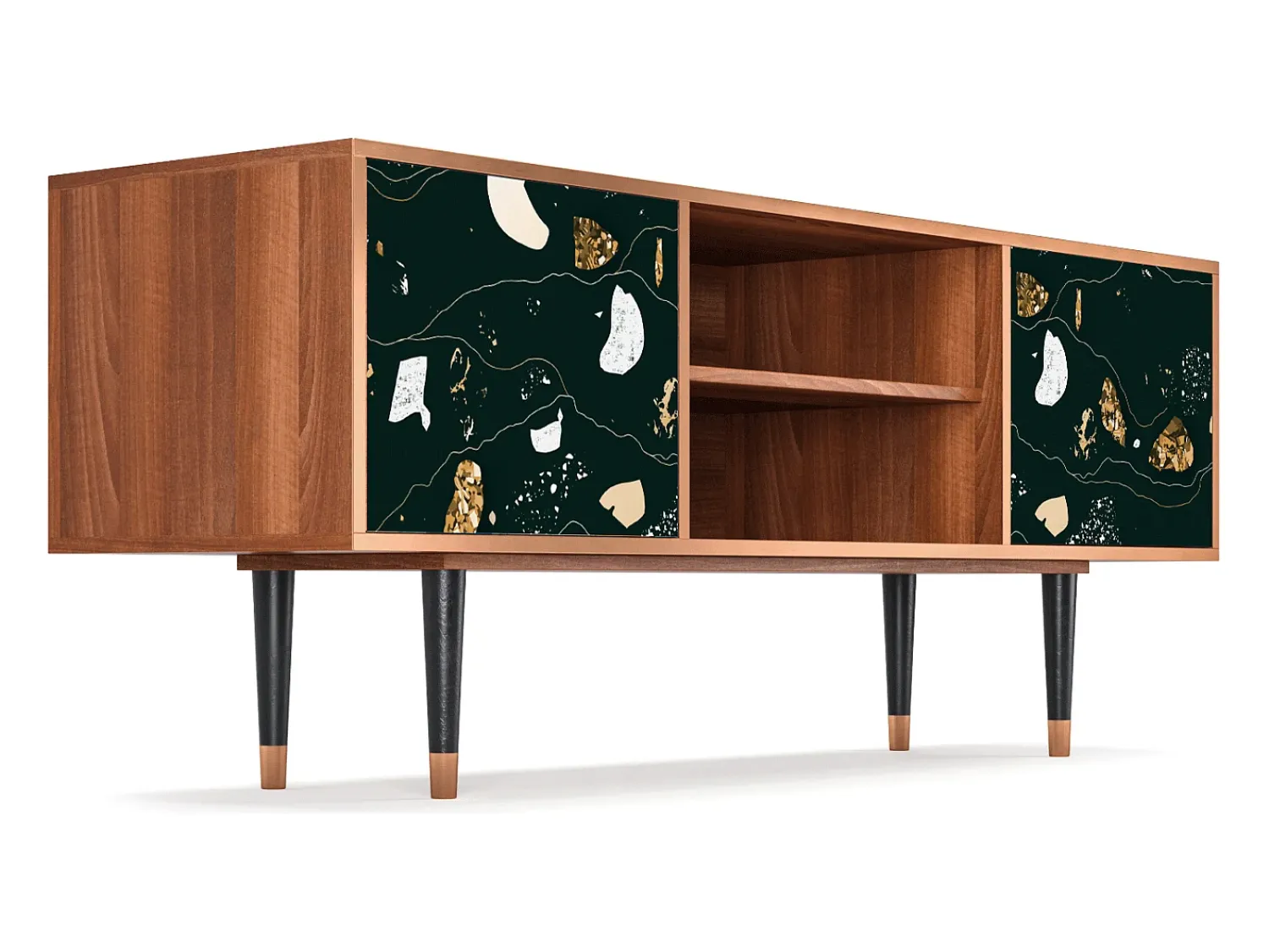 Móvel De Tv* Mueble de TV - 170х69х48 cm - T2 - Space Rocks, Nogueira Castanho