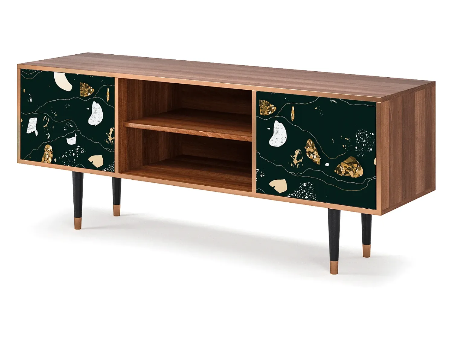 Móvel De Tv* Mueble de TV - 170х69х48 cm - T2 - Space Rocks, Nogueira Castanho