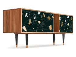 Móvel De Tv| Mueble de TV - 170х69х48 cm - T1 - Space Rocks, Nogueira Castanho