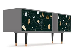 Móvel De Tv| Mueble de TV - 170х69х48 cm - T1 - Space Rocks, Cinza Cinzento