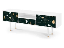 Mueble de TV - 170х59х41 cm - T6 - Space Rocks, Branco^ Móvel De Tv