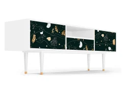 Mueble de TV - 170х59х41 cm - T6 - Space Rocks, Branco^ Móvel De Tv