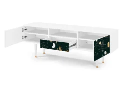 Mueble de TV - 170х59х41 cm - T6 - Space Rocks, Branco^ Móvel De Tv