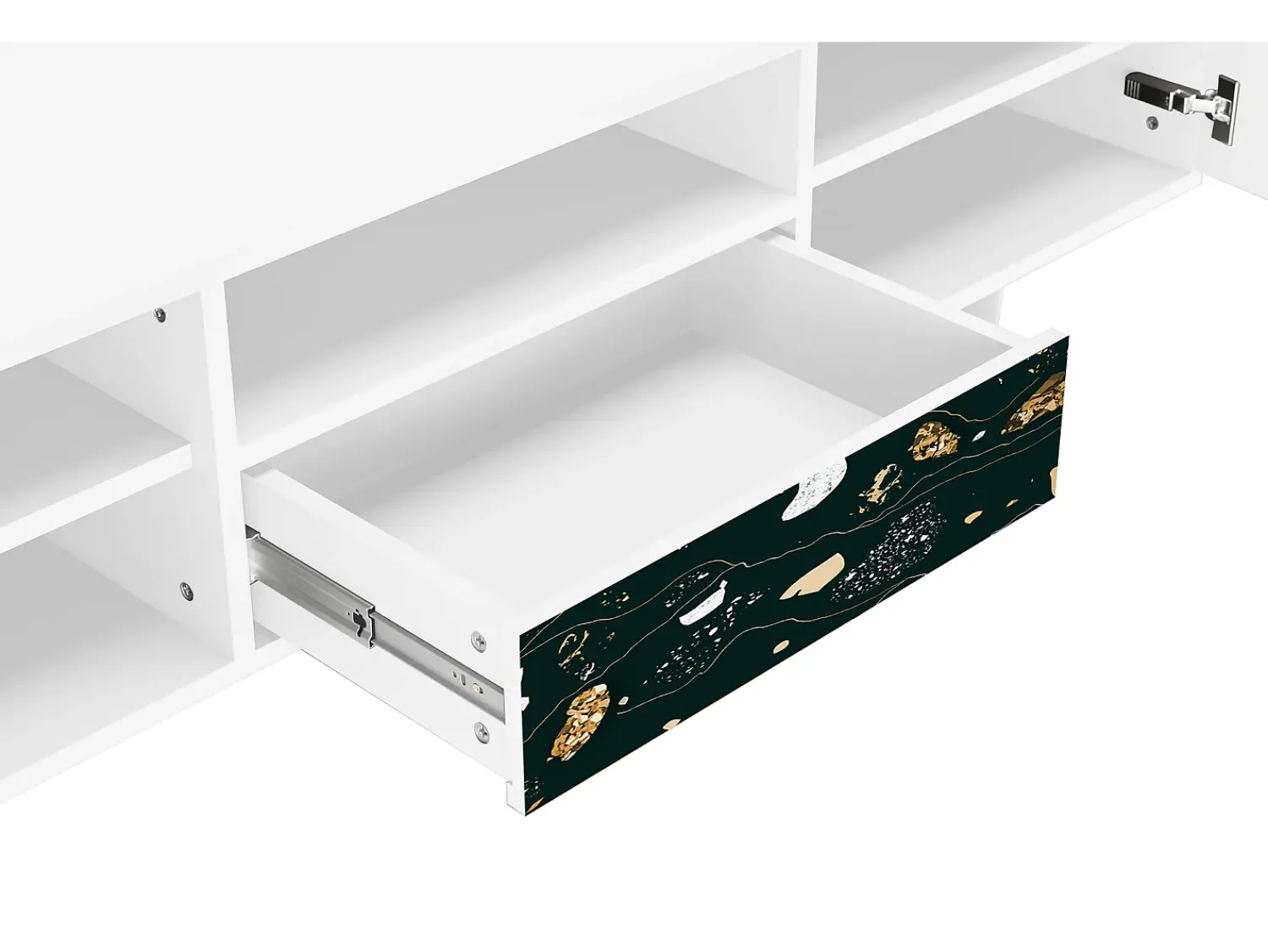 Mueble de TV - 170х59х41 cm - T6 - Space Rocks, Branco^ Móvel De Tv
